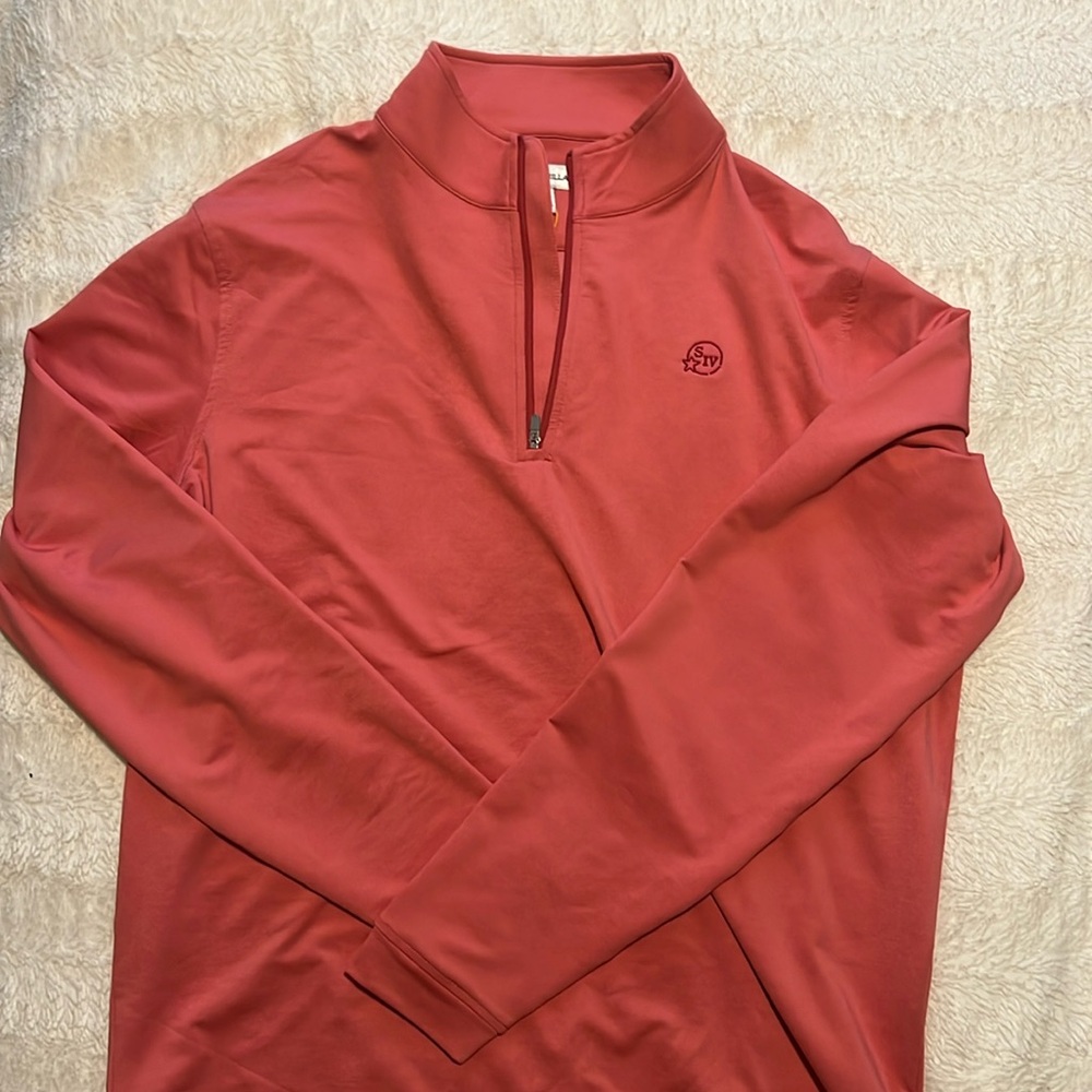 Peter millar makers mark branded quarter zip